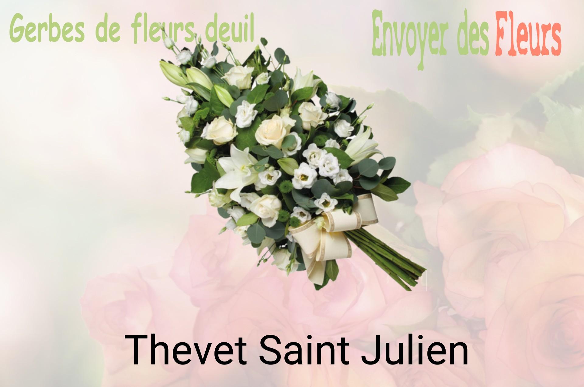 Gerbe de fleurs de deuil livrée à Thevet-Saint-Julien
